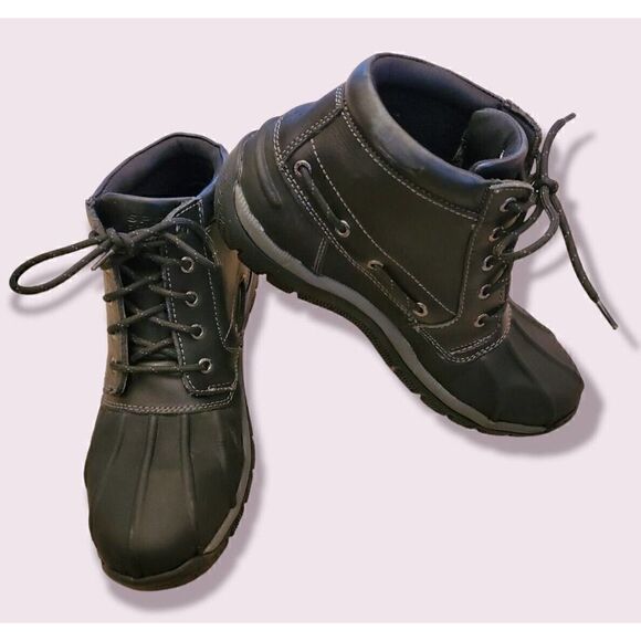 Sperry Top-Sider Glacier Chukka Men Size 10.5M Waterproof Black Leather STS10959 - Picture 1 of 8